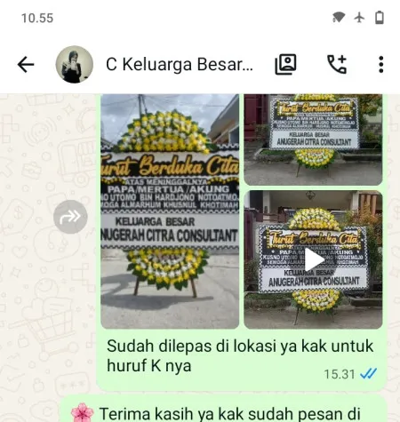 Pengiriman Papan Bunga Duka Kedungdawa Gabuswetan